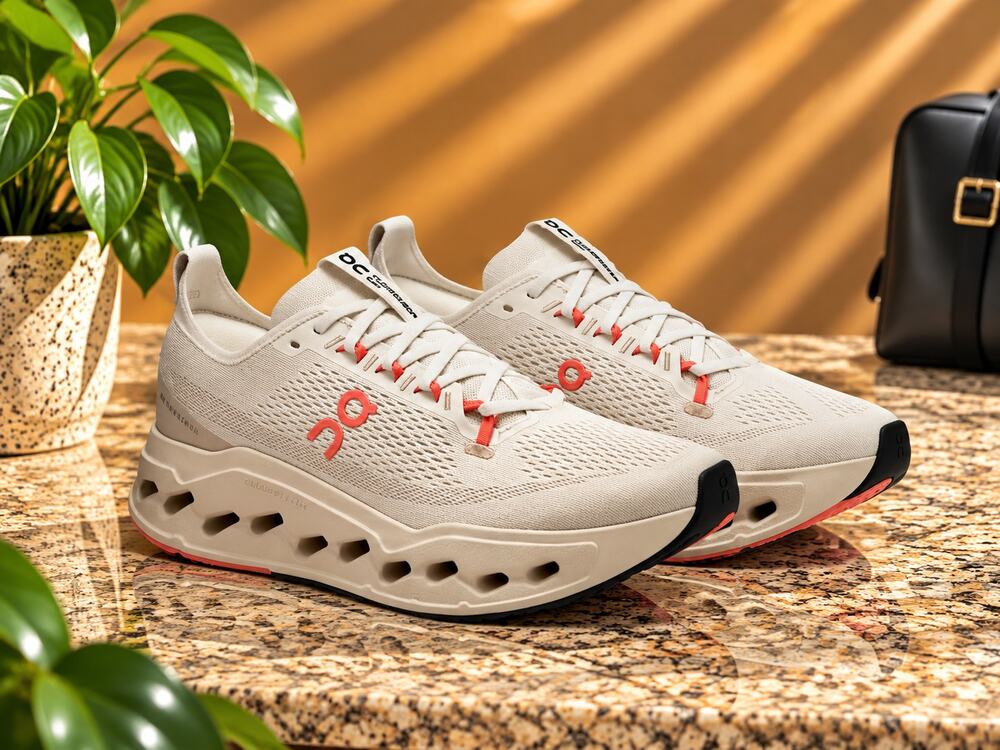 NWT On Mens Cloudsurfer Max Ivory/Salmon 9.5 M